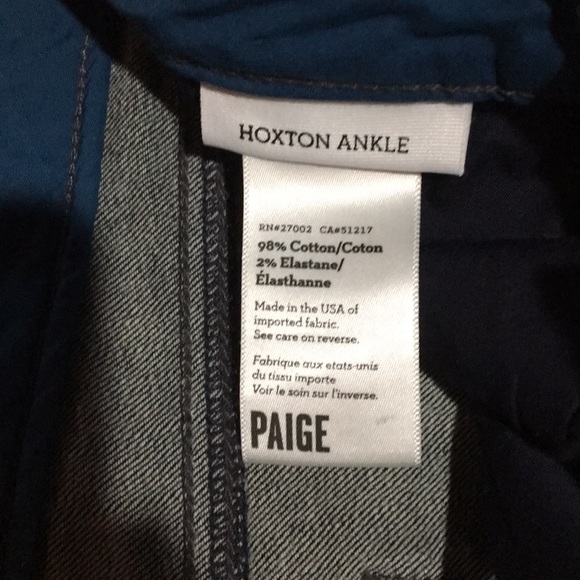 NWOT PAIGE “ANKLE SKINNIES” - Picture 7 of 8